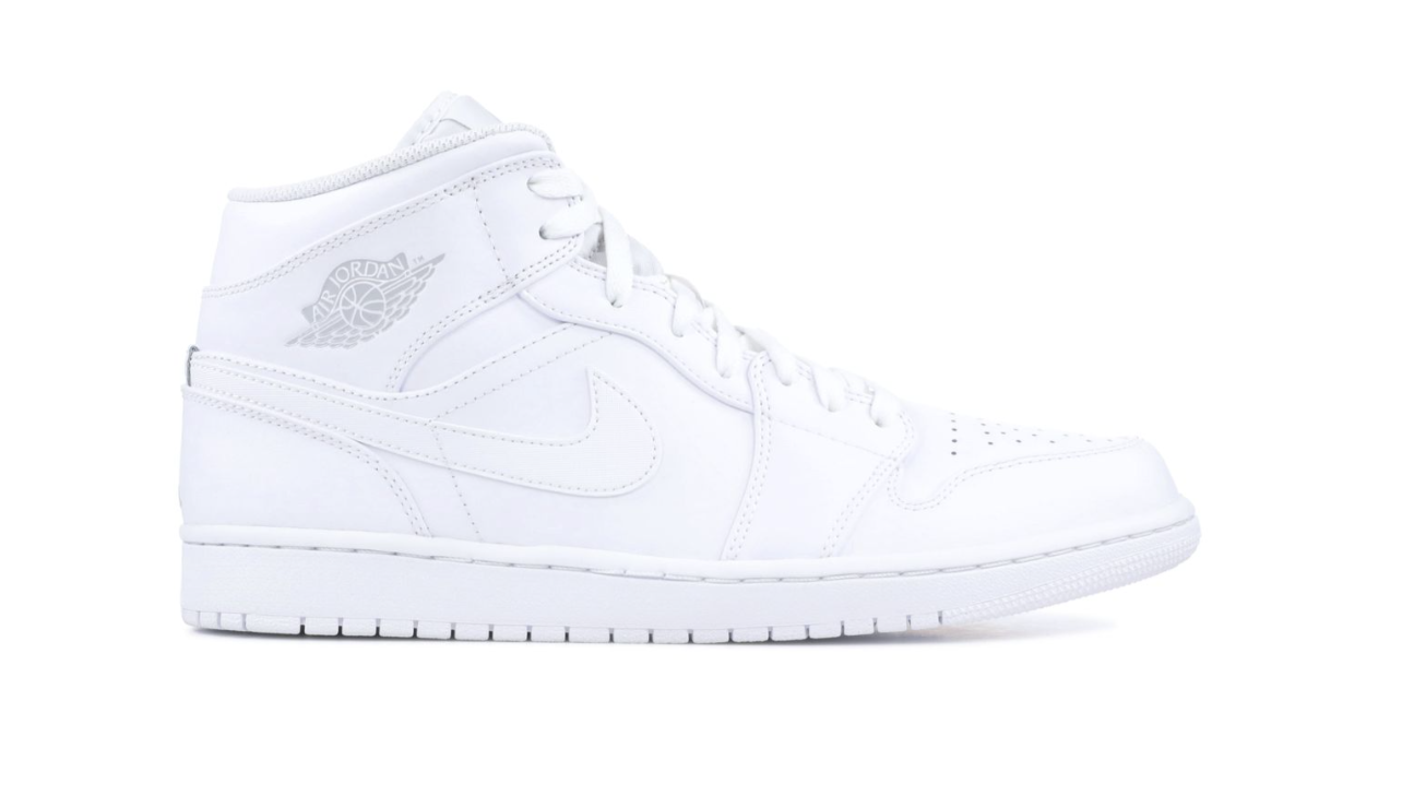 Air Jordan 1 Retro Mid (White Pure Platinum)