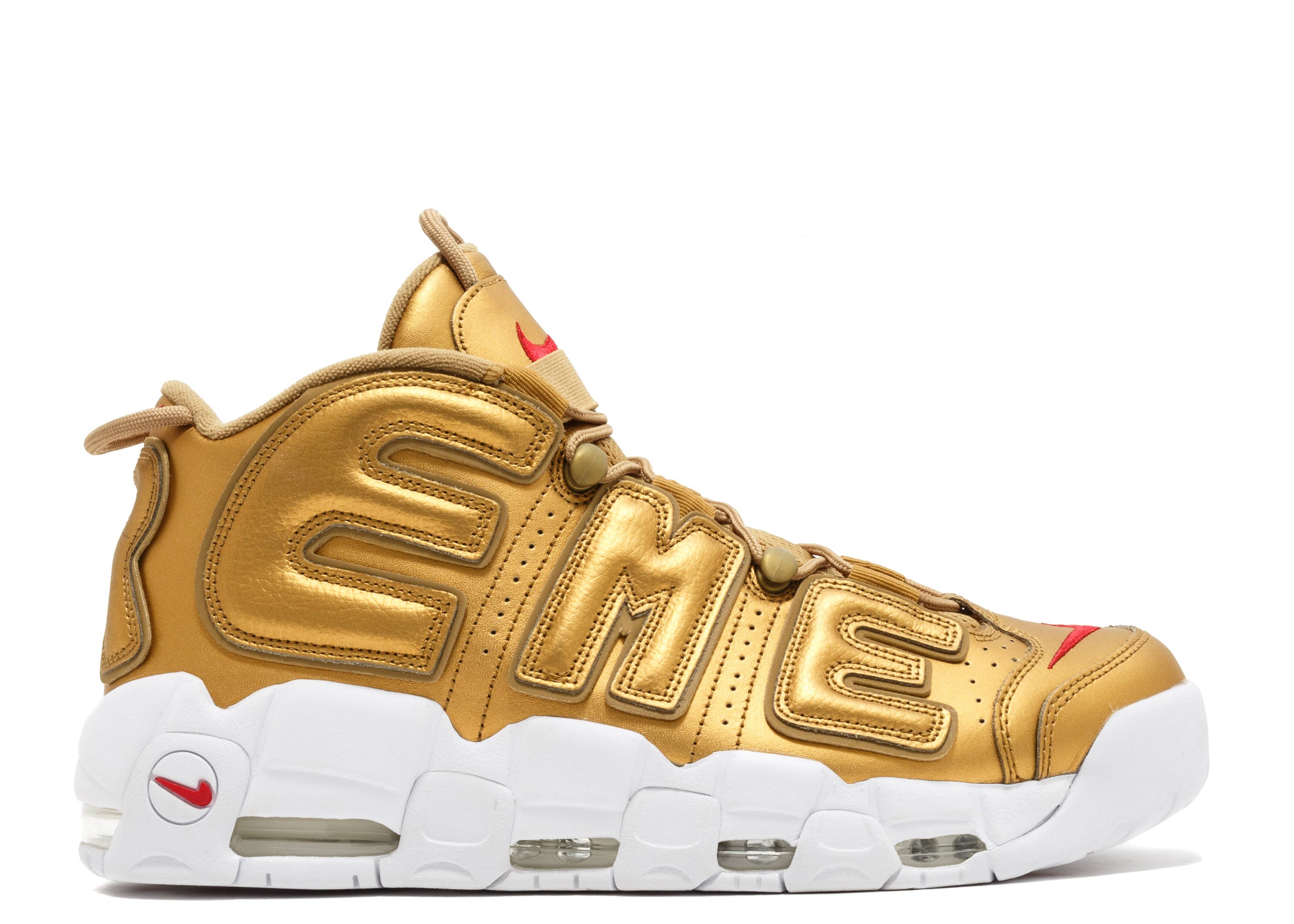 Supreme x Air More Uptempo Metallic Gold