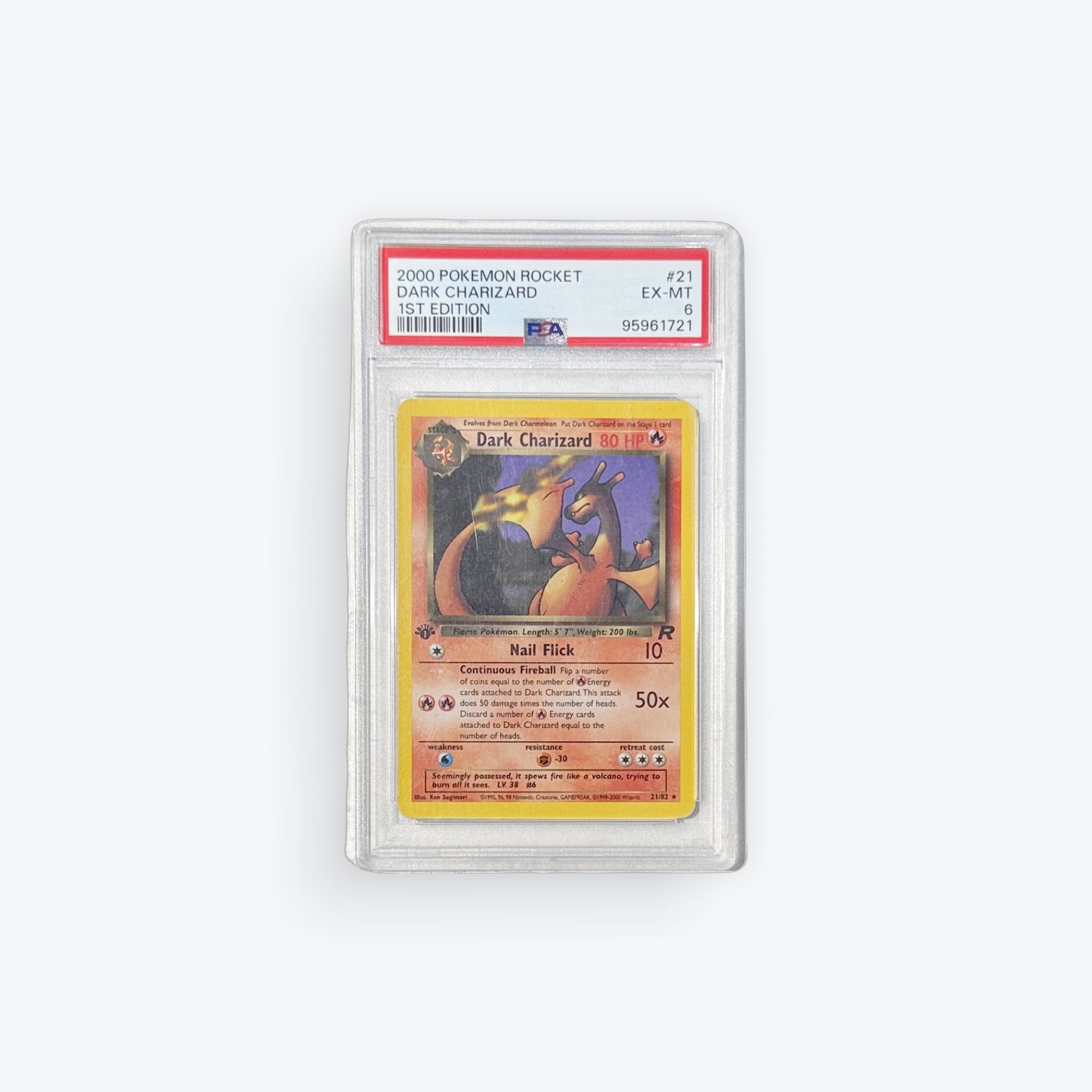 Dark Charizard (4) - Team Rocket (TR) 1st Edition 2000 Mint 6