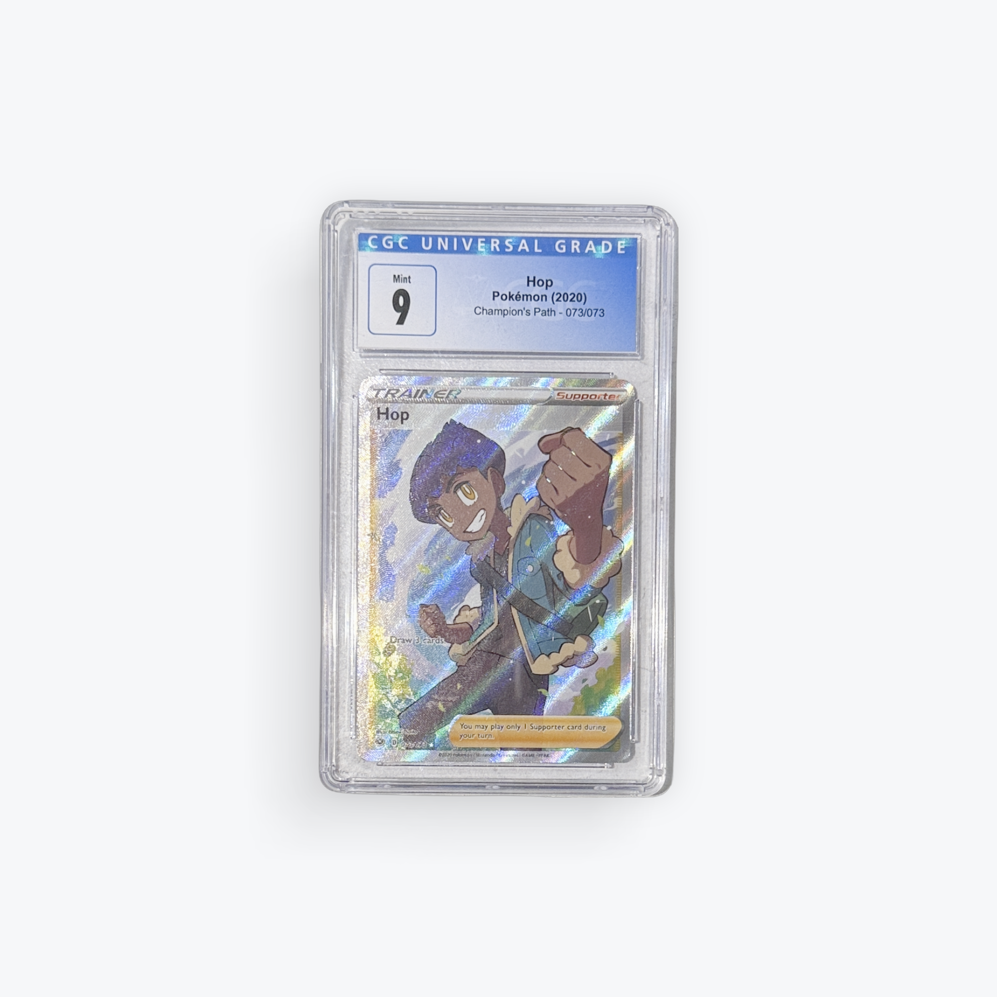 pokemon hop card Hop OC Miscut Full Art Trainer CGC Mint 9 Pokemon Card 073/073