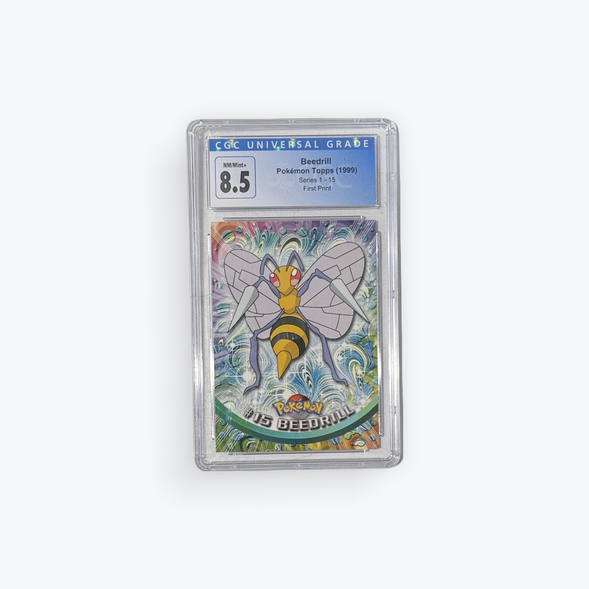 Pokémon Beedrill #15 - 1999 Vintage Topps Pokemon TV Animation Edition Card - VG Mint 8.5