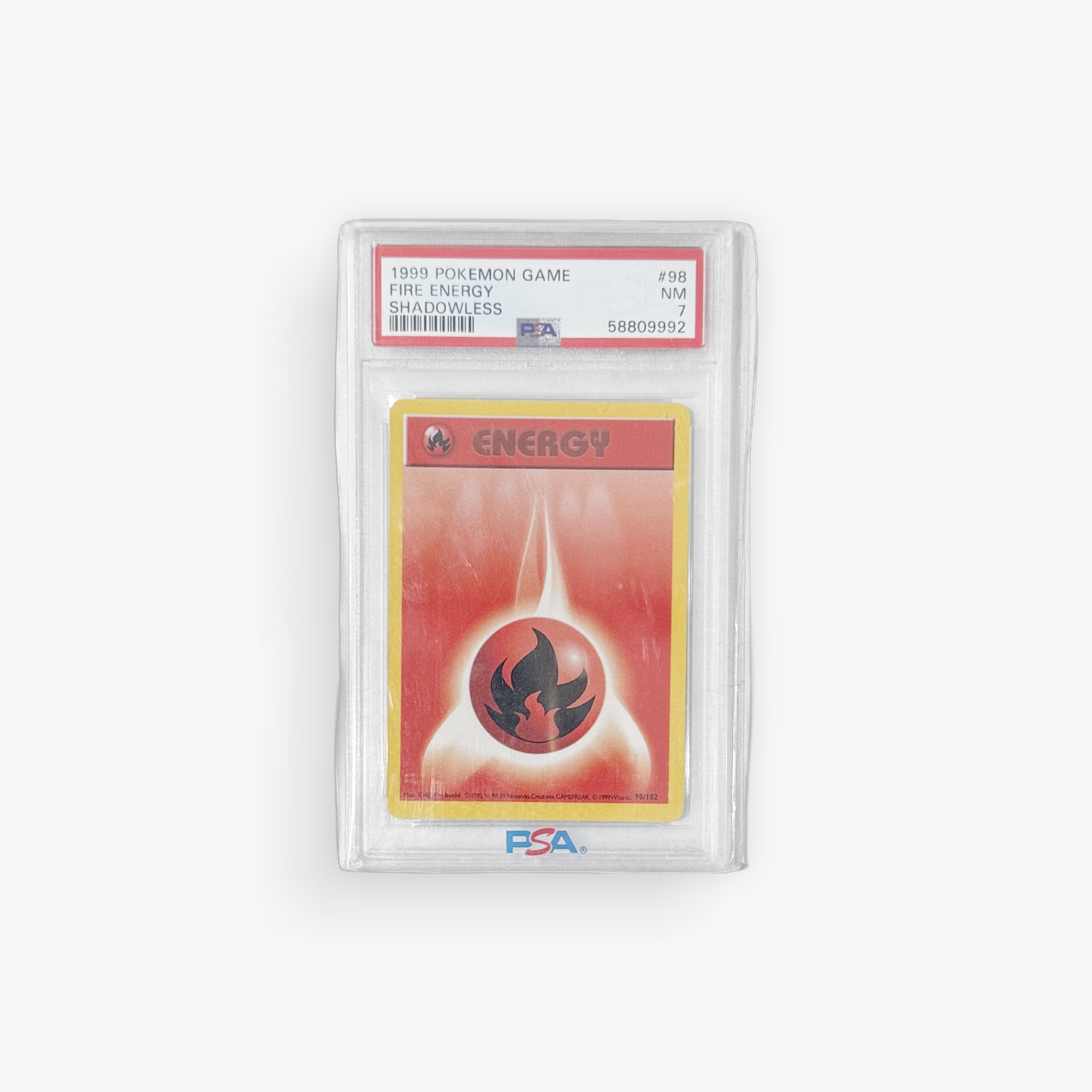 Fire Energy - Base Set (Shadowless) (BSS) Mint 7