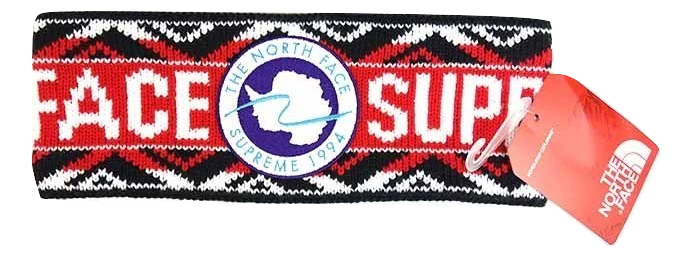 NWT Supreme X Northface SS17 Trans Antartica Headband Expedition Red 2