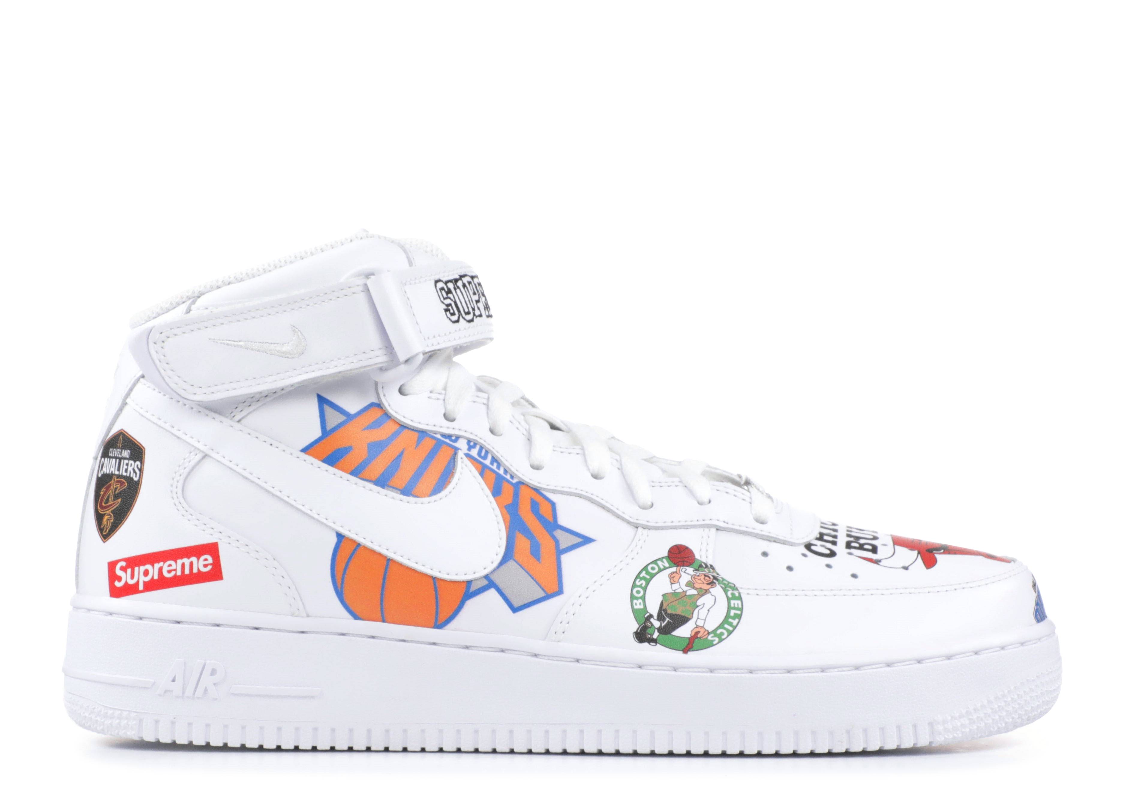 Supreme x NBA x Air Force 1 Mid 07 White