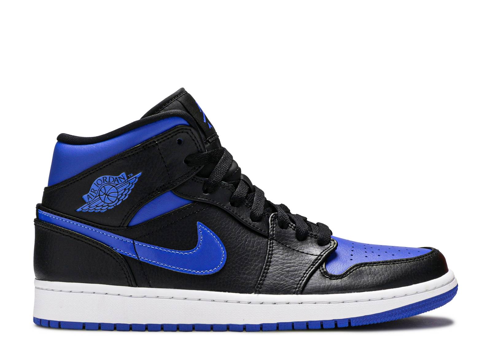Air Jordan 1 Mid (Black Hyper Royal)